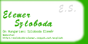 elemer szloboda business card