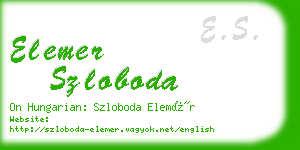 elemer szloboda business card